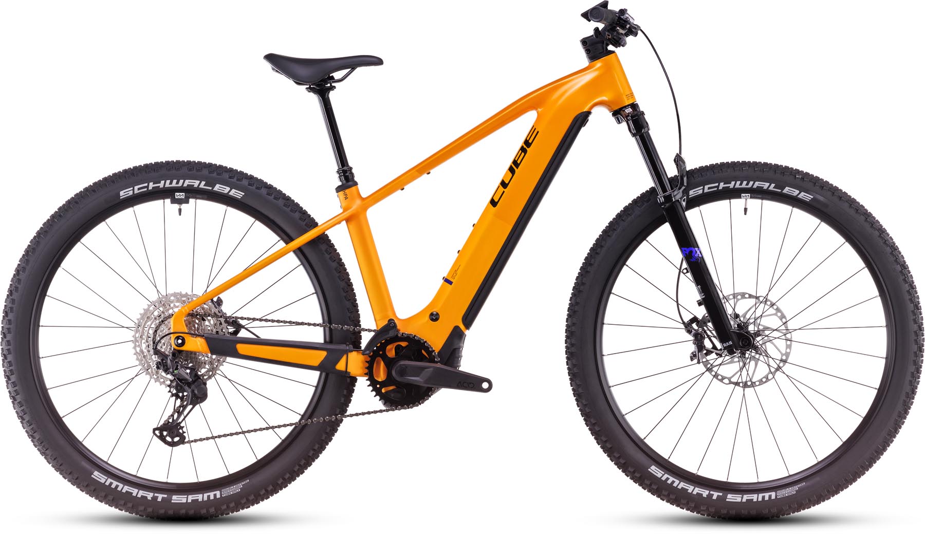 Cube Reaction Hybrid SLX 800 spectraorange n violet 2025 - Sähköpyörä Hardtail Maastopyörä