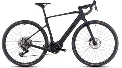 Näet mustan Cube Nuroad Hybrid Race -ähköpyörän.
