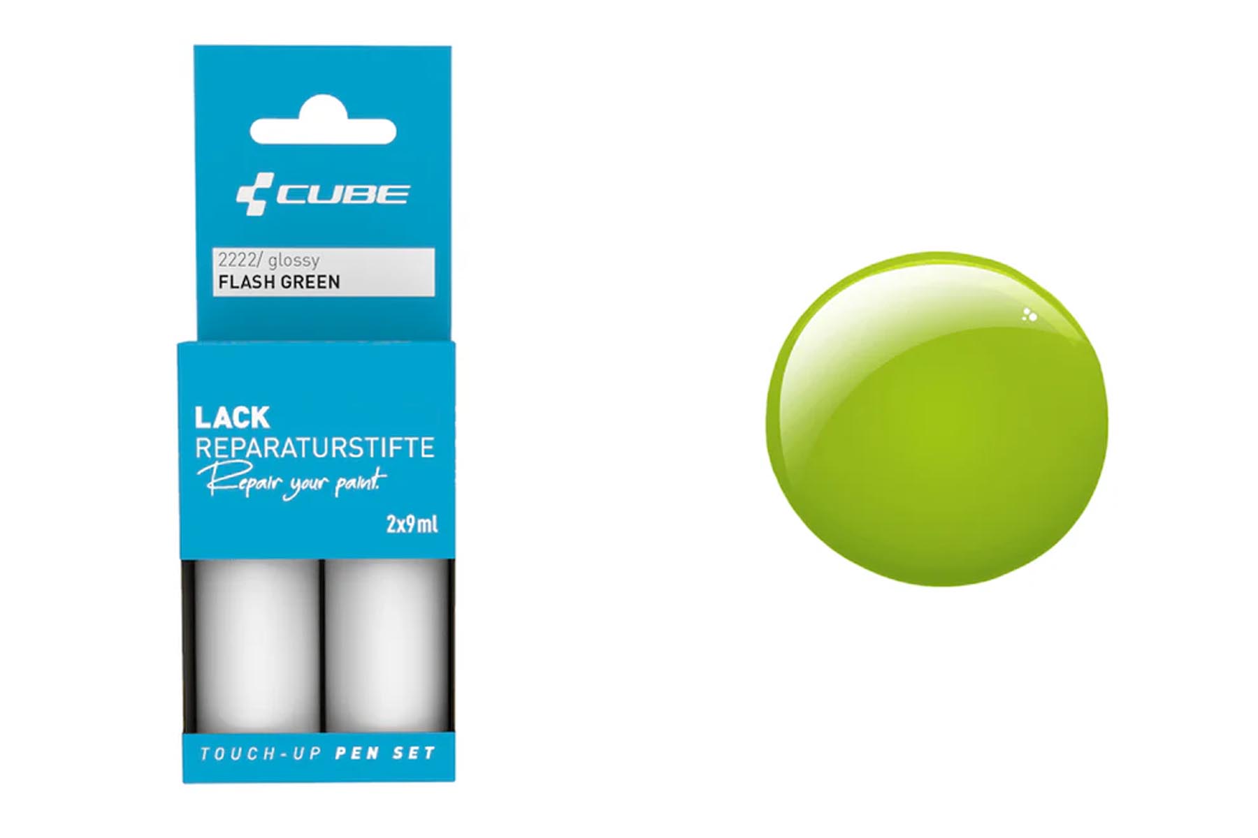 Cube Lakkakynäsetti flash green glossy 2222