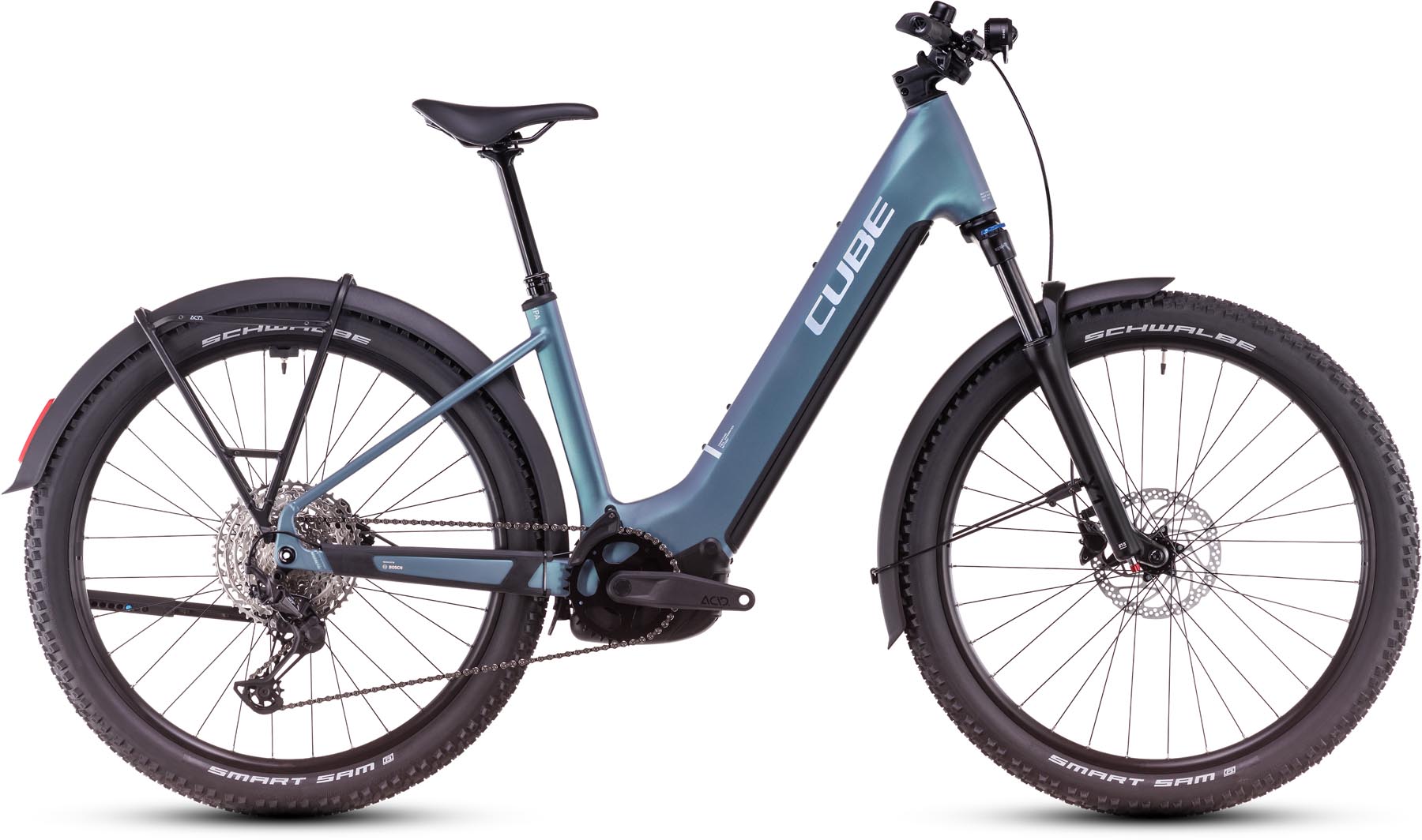 Cube Reaction Hybrid Pro Allroad 800 smaragdgrey n prism 2025 - Sähköpyörä Hardtail Maastopyörä Matala pääsy