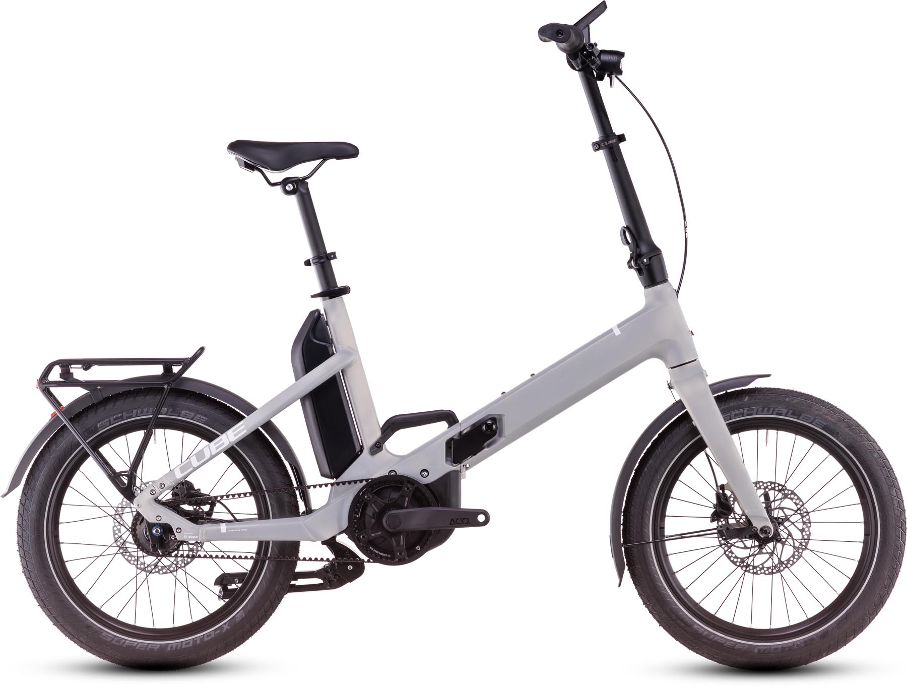 Cube Fold Hybrid Comfort 500 pearlysilver n white 2025 - Sähköpyörä Taittopyörä