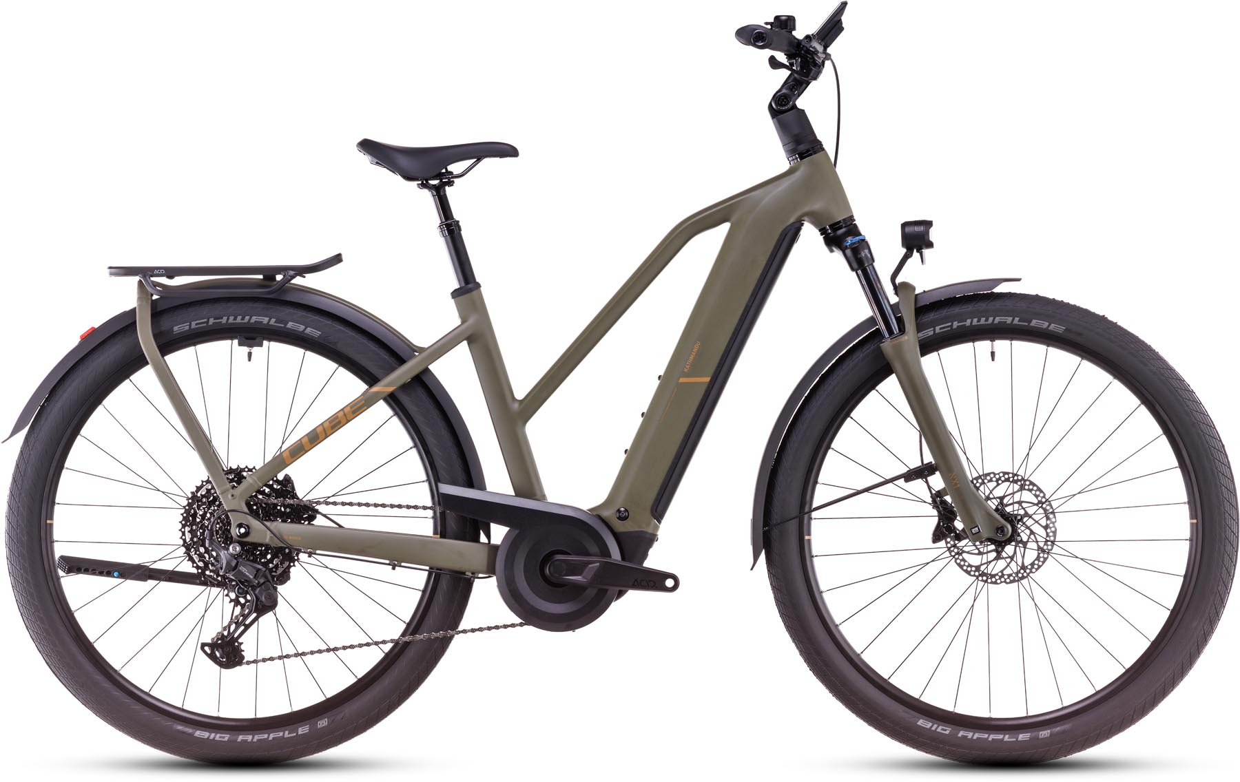 Cube Kathmandu Hybrid Pro 800 dustyolive n gold 2025 - Sähköpyörä Trekking Pyörä Naiset