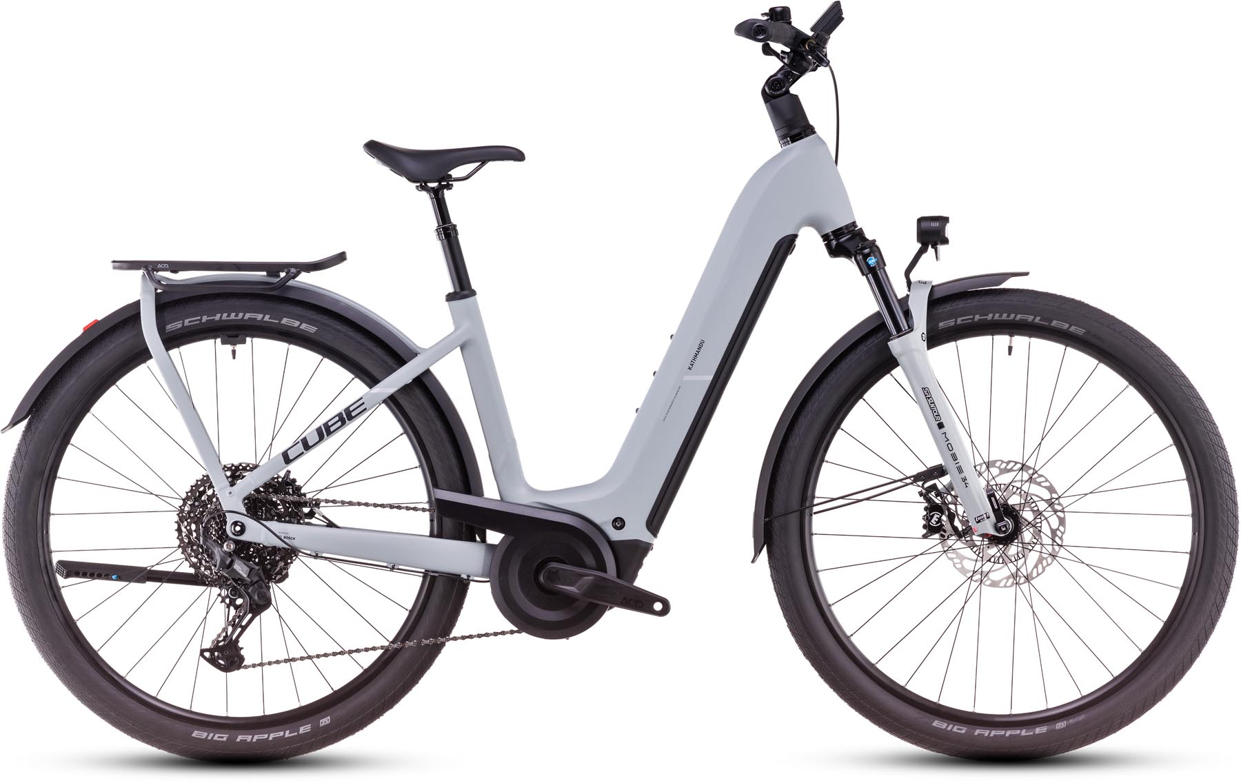 Cube Kathmandu Hybrid EX 800 haze n black 2025 - Sähköpyörä Trekking Pyörä Matala pääsy