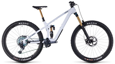Cube Stereo ONE77 C:68X SLT Enduro maastopyörä valkoisena.