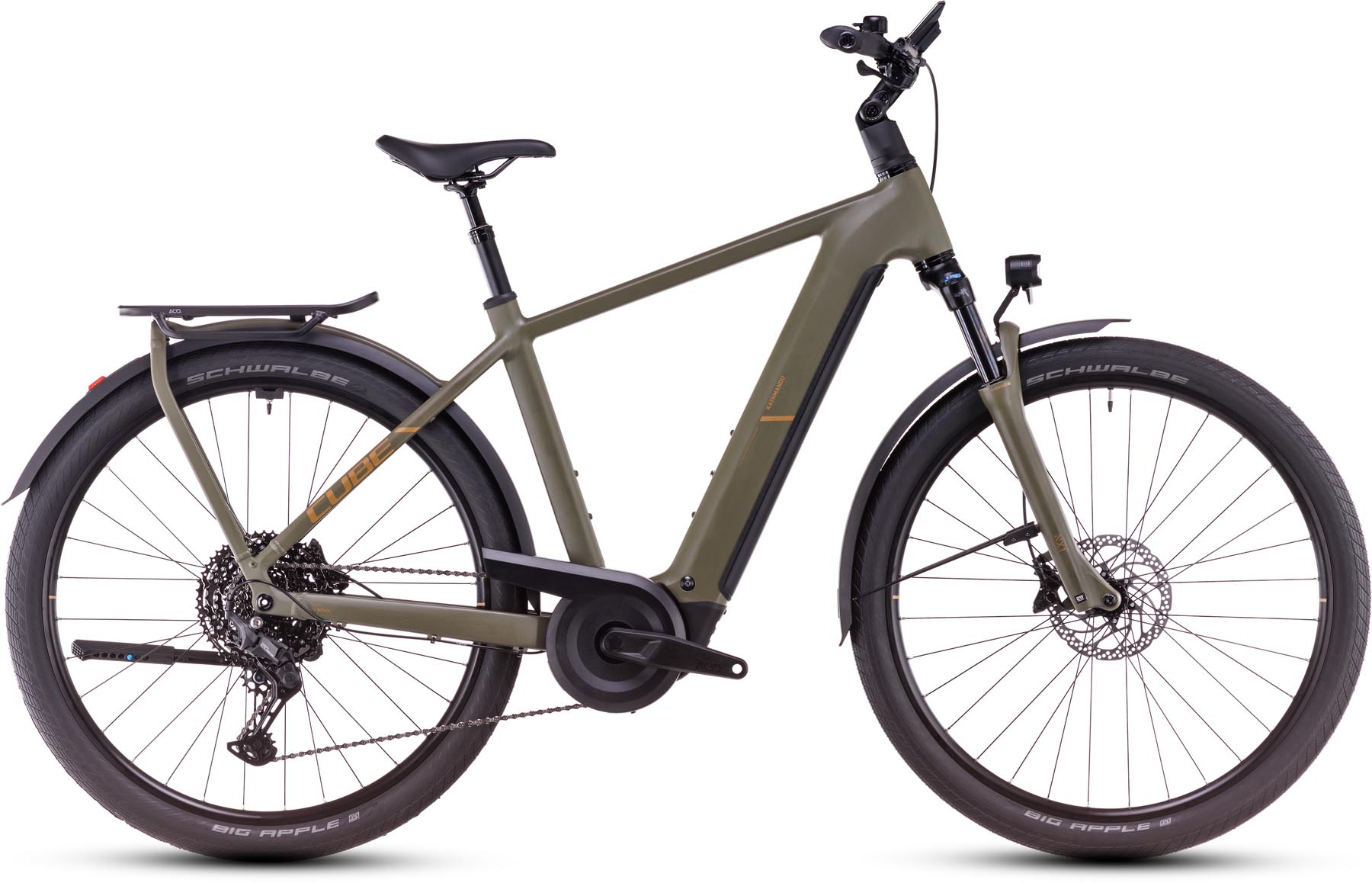 Cube Kathmandu Hybrid Pro 800 dustyolive n gold 2025 - Sähköpyörä Trekking Pyörä Miesten