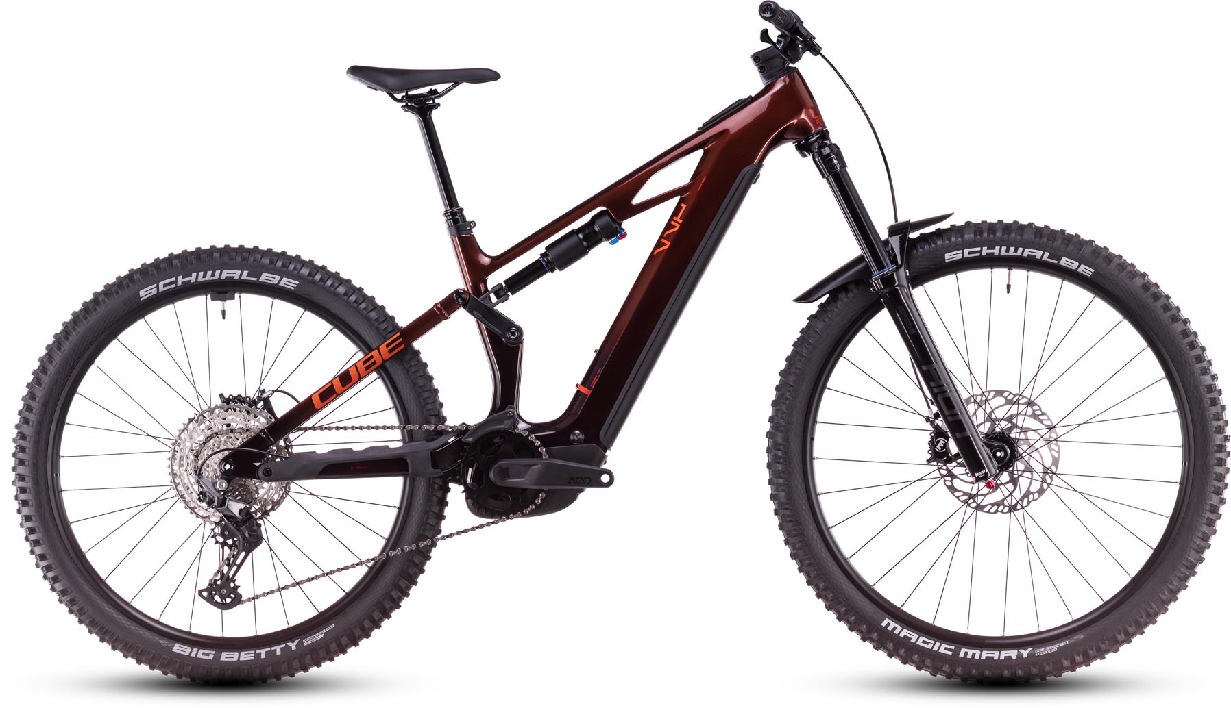 Cube Stereo Hybrid ONE77 HPC Race 800 liquidorange n orange 2025 - Sähköpyörä Täysjousitetut Maastopyörä