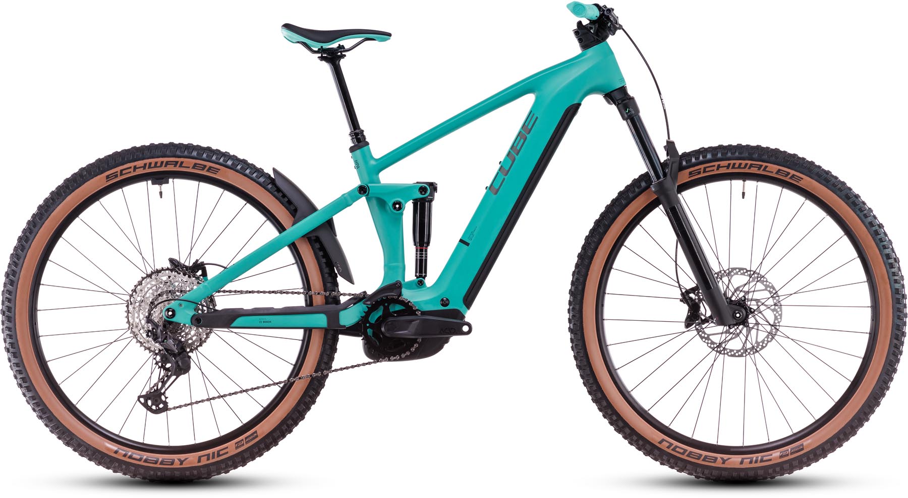 Cube Stereo Hybrid ONE44 EX 800 scubablue n black 2025 - Sähköpyörä Täysjousitetut Maastopyörä