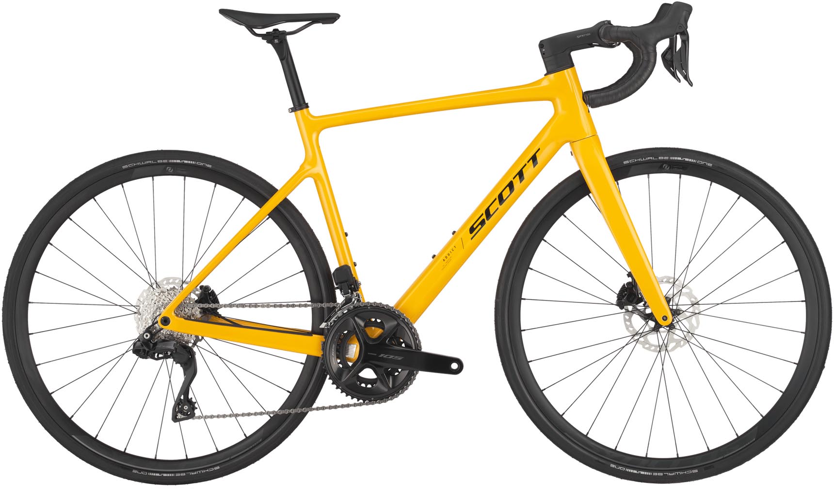 Scott Addict 40 bahama yellow 2025 - Carbon Maantiepyörä