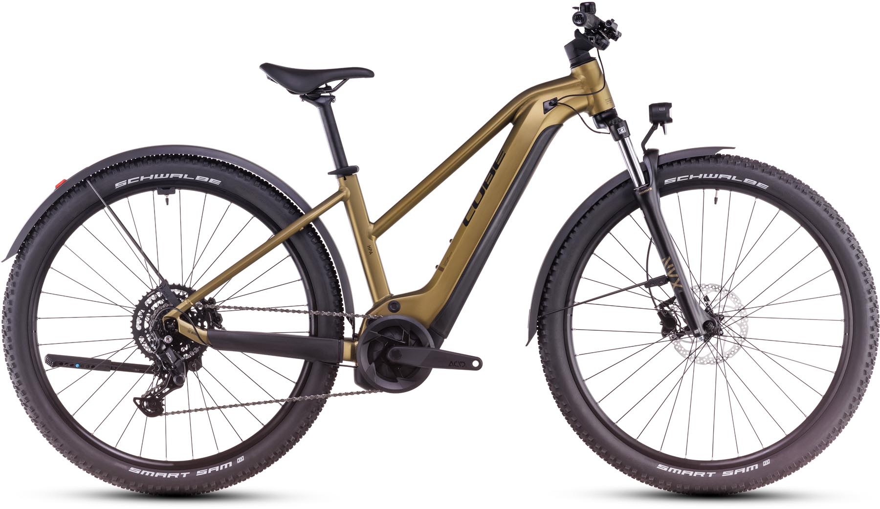 Cube Reaction Hybrid Performance 625 Allroad goldenlime n black 2025 - Sähköpyörä Hardtail Maastopyörä Naiset