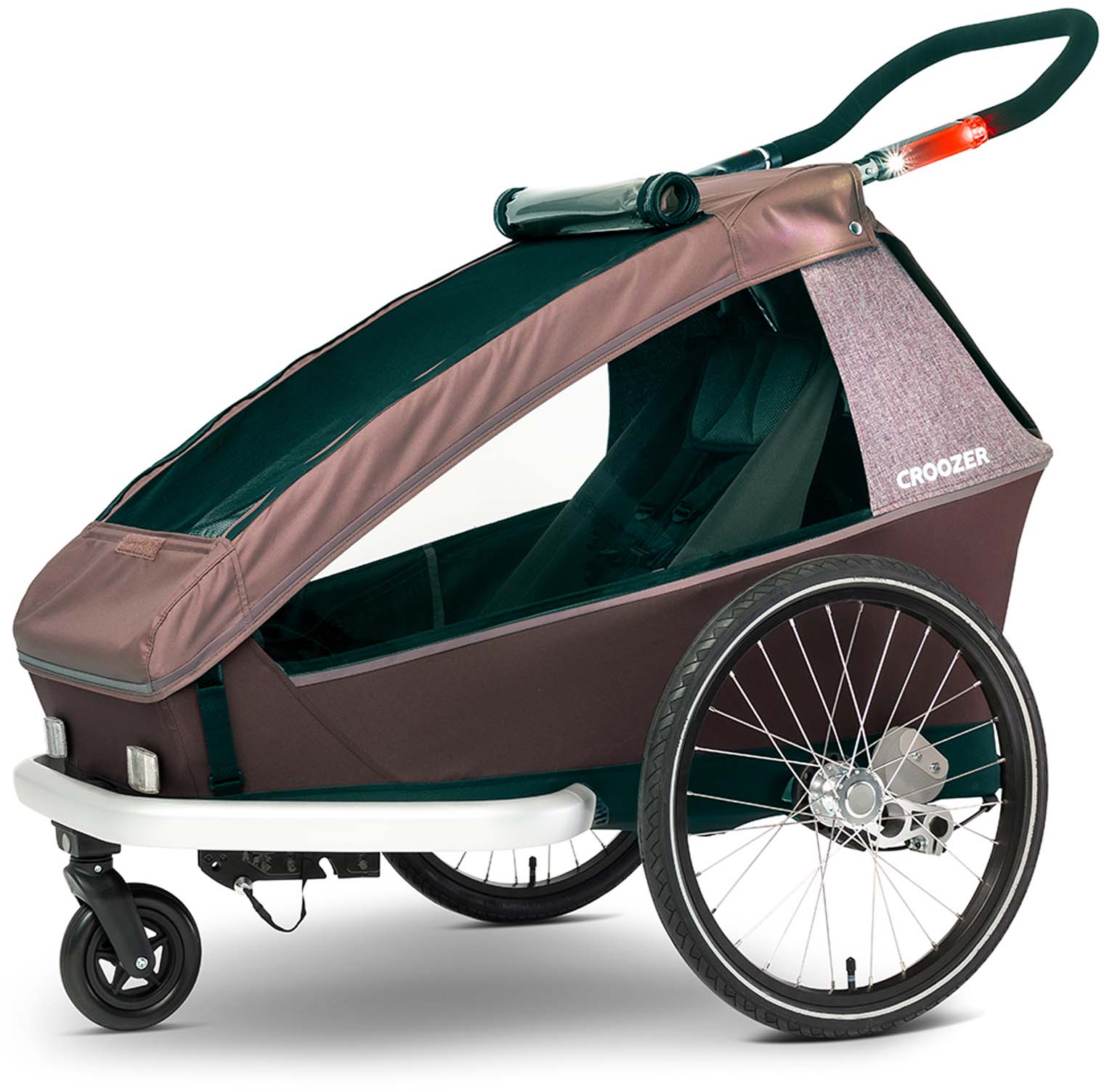 Croozer Kid Vaaya 1 Blossom red - Climatex® yksipaikkainen istuinvaunu