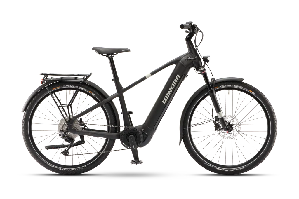 Winora Yucatan X10 Black matte 2024 - Sähköpyörä Trekking Pyörä Miesten