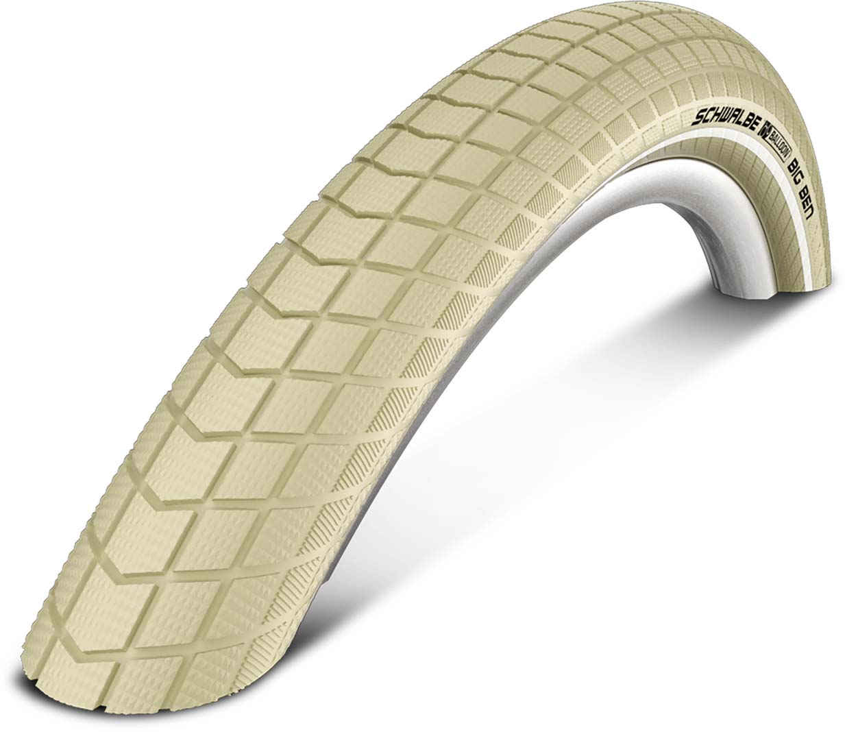 Schwalbe Rengas Little Big Ben 40-622 28" x 1.50, kermanvärinen / refleksi