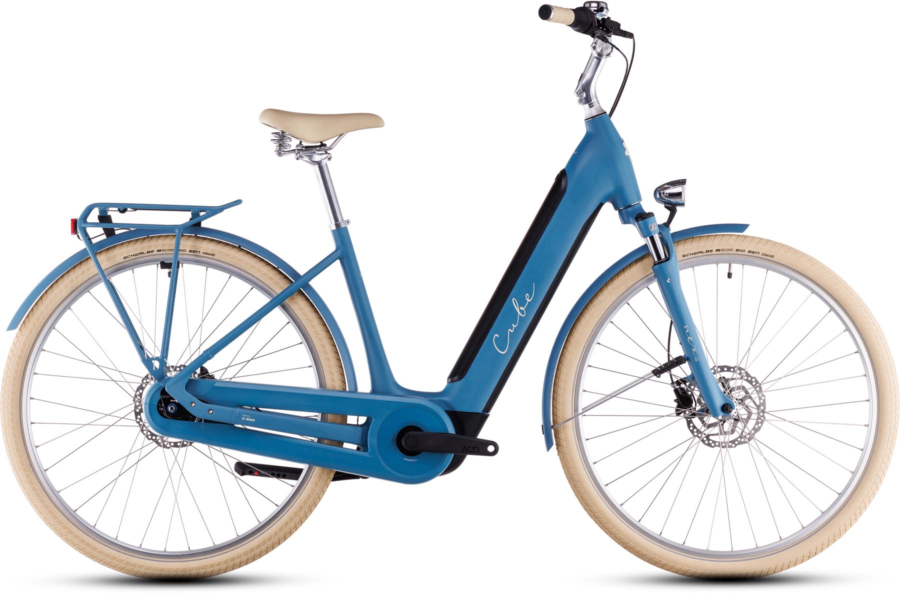 Cube Ella Hybrid 500 sphereblue n creme 2025 - Sähköpyörä Trekking Pyörä Matala pääsy