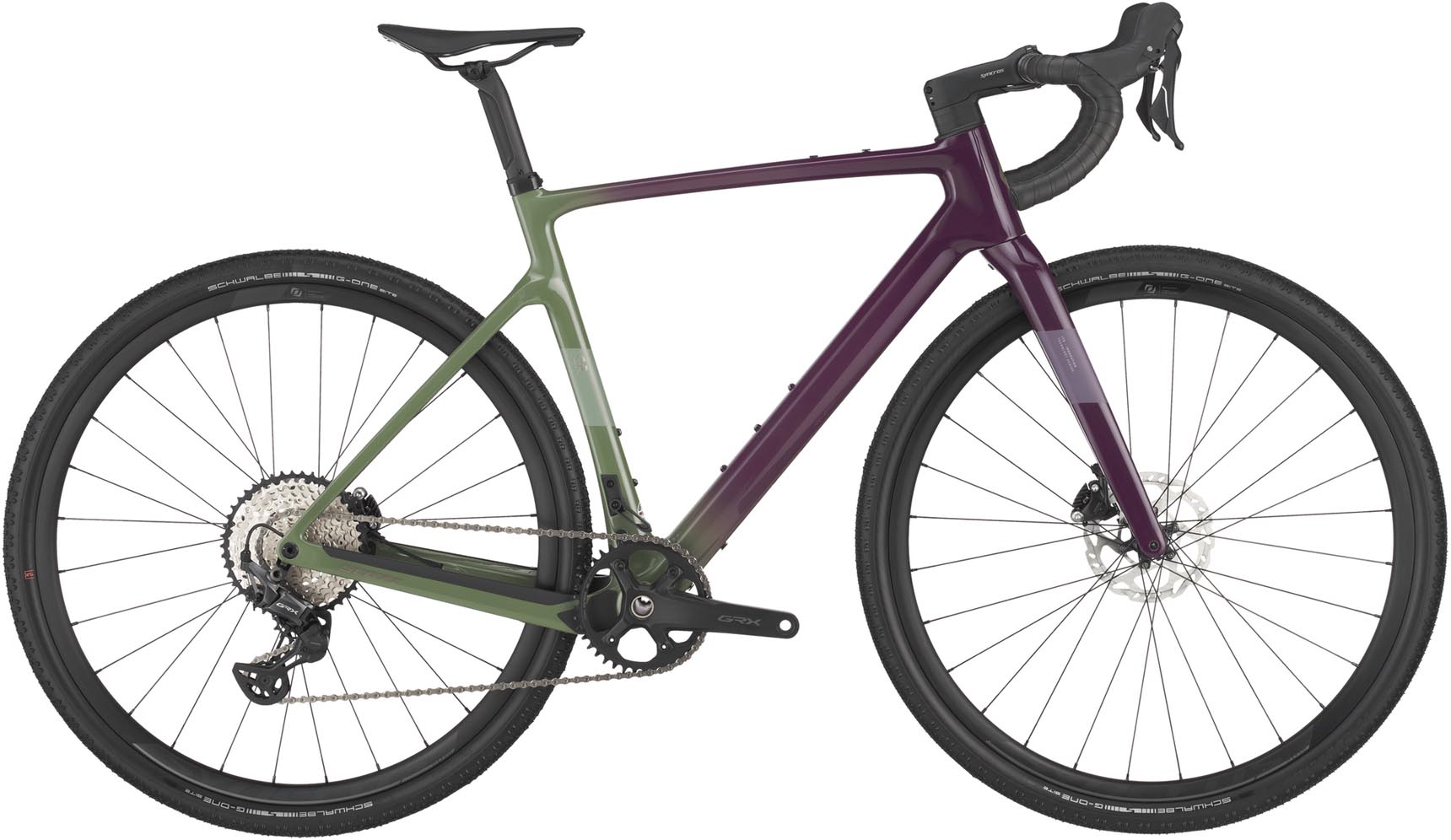 Scott Addict Gravel 40 olivine green / blackberry purple 2025 - Sorapyörä