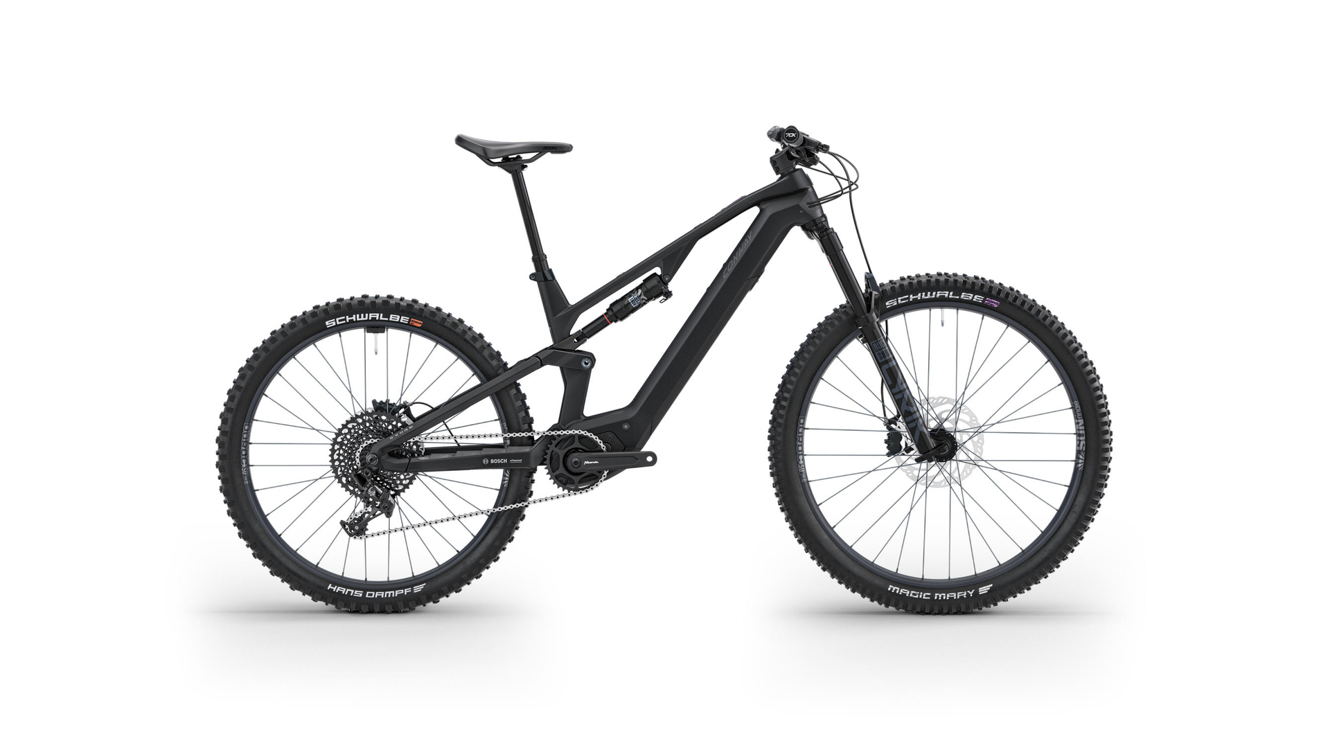 Conway Ryvon ST 4.0 Full Suspension carbon matt / black 2025 - Sähköpyörä Täysjousitetut Maastopyörä