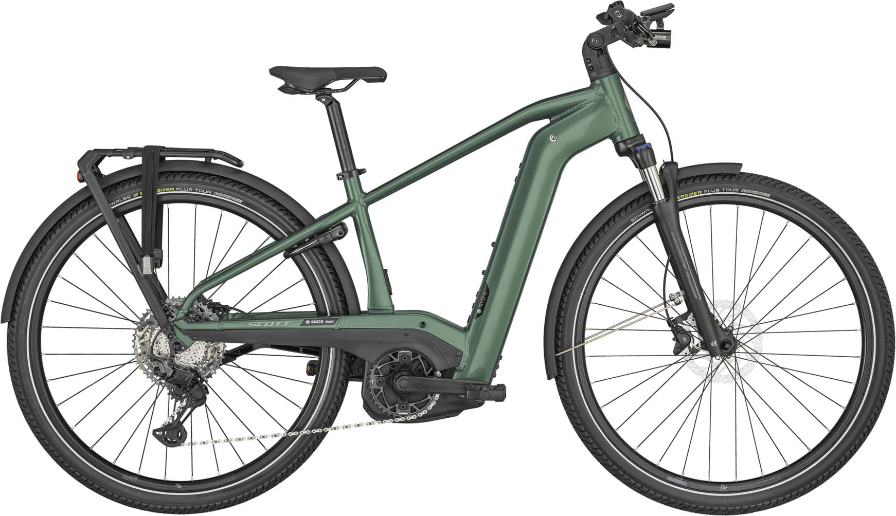 Scott Sub Sport eRIDE 10 Men Malachite Green 2024 - Sähköpyörä Trekking Pyörä Miesten