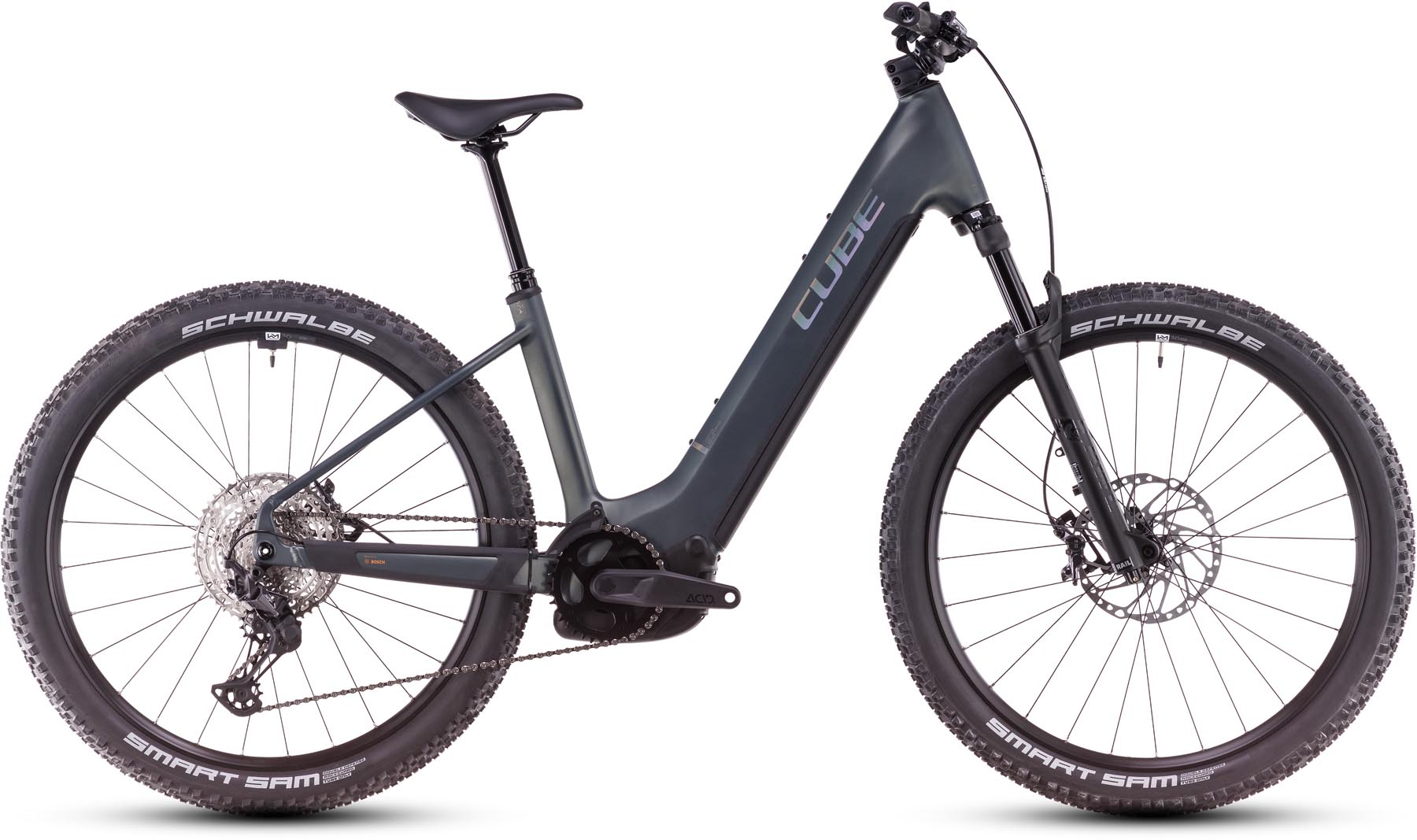 Cube Reaction Hybrid SLX 800 sagebrushgreen n prism 2025 - Sähköpyörä Hardtail Maastopyörä Matala pääsy