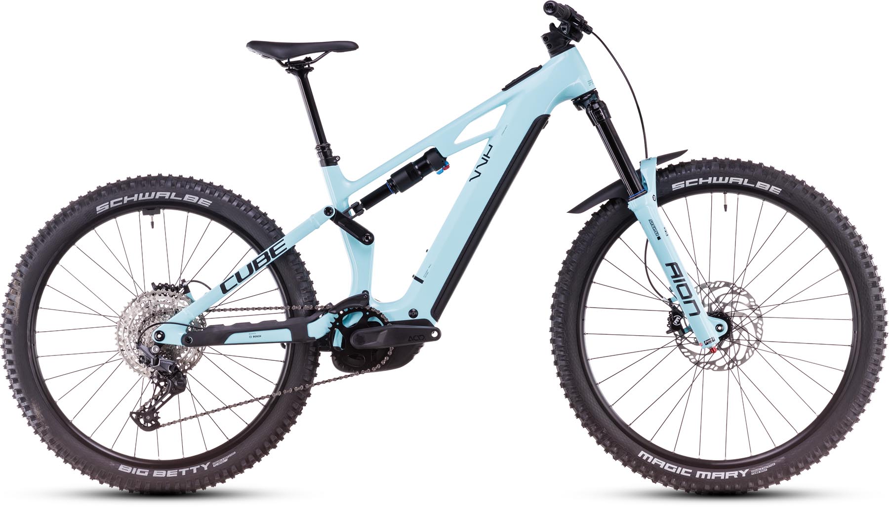 Cube Stereo Hybrid ONE77 HPC Race 800 dazzle n black 2025 - Sähköpyörä Täysjousitetut Maastopyörä