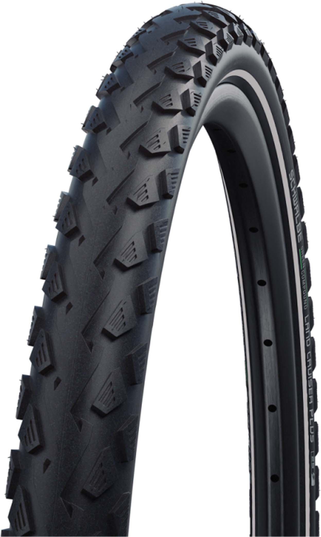 Schwalbe Renkaat Land Cruiser Plus 28x1.60 tuumaa 42-622, musta-refleksi renkaat