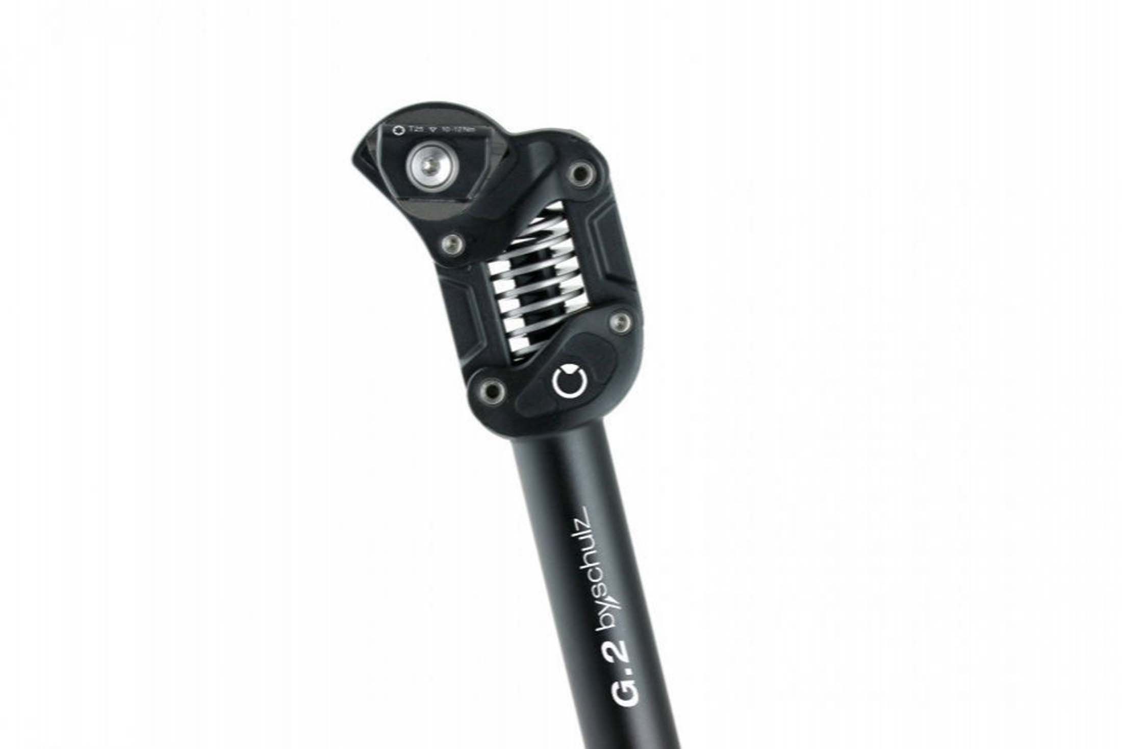 Jousitettu istuintolppa bySchulz G.2 Ø 30.9mm, 350mm, musta, kova 100-130kg