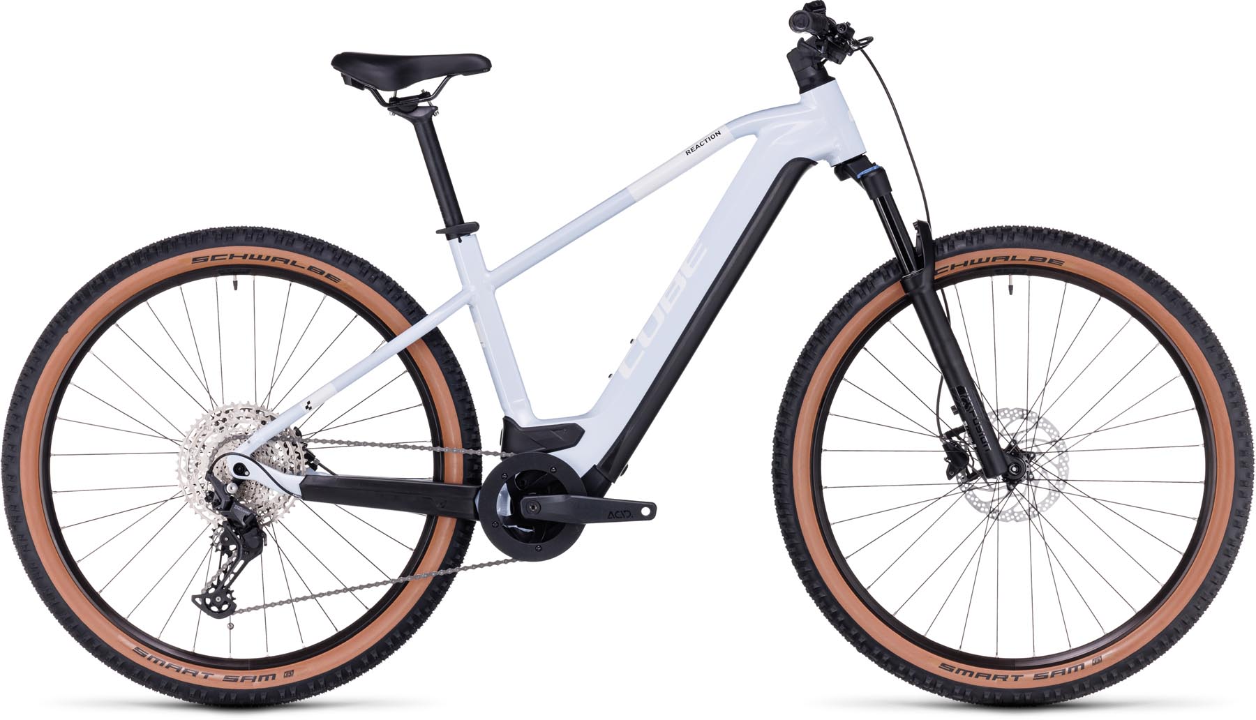 Cube Reaction Hybrid Pro 750 flashwhite n black 2024 - Sähköpyörä Hardtail Maastopyörä
