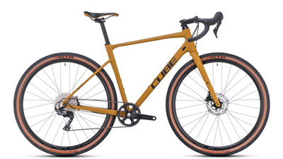 Cube Nuroad EX Gravel Bike keltaisena.