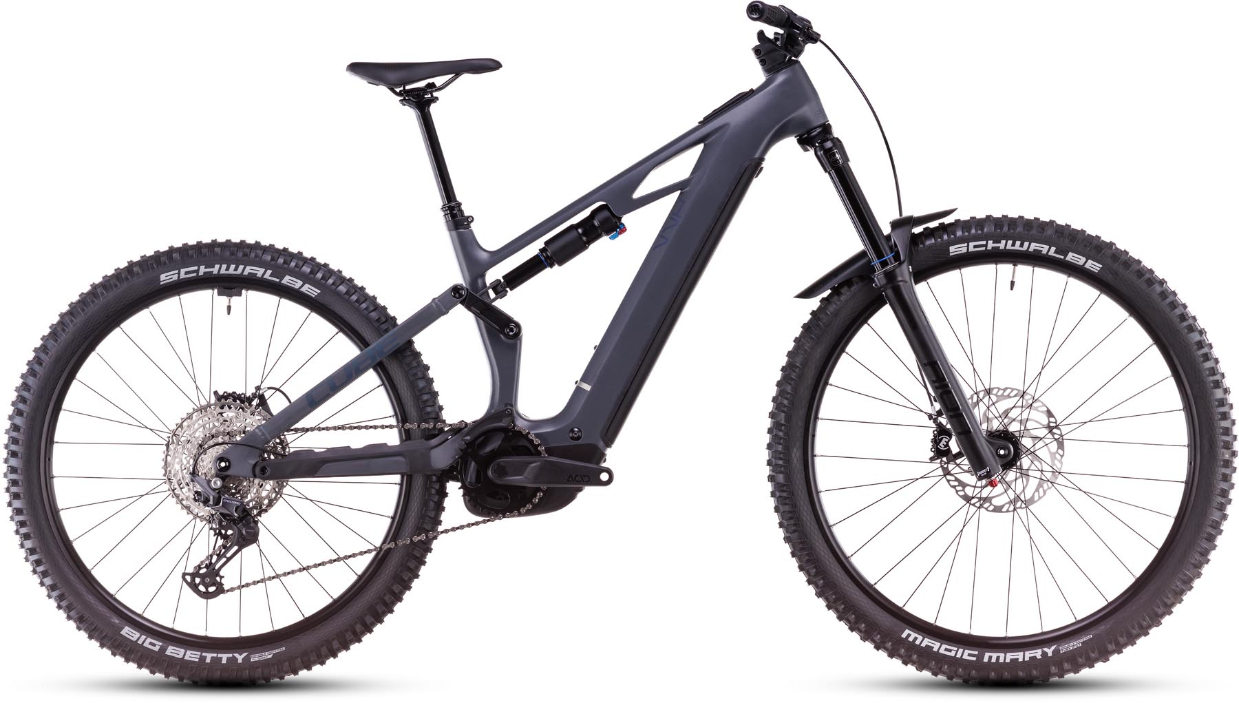 Cube Stereo Hybrid ONE77 HPC Race 800 slapgrey n prism 2025 - Sähköpyörä Täysjousitetut Maastopyörä