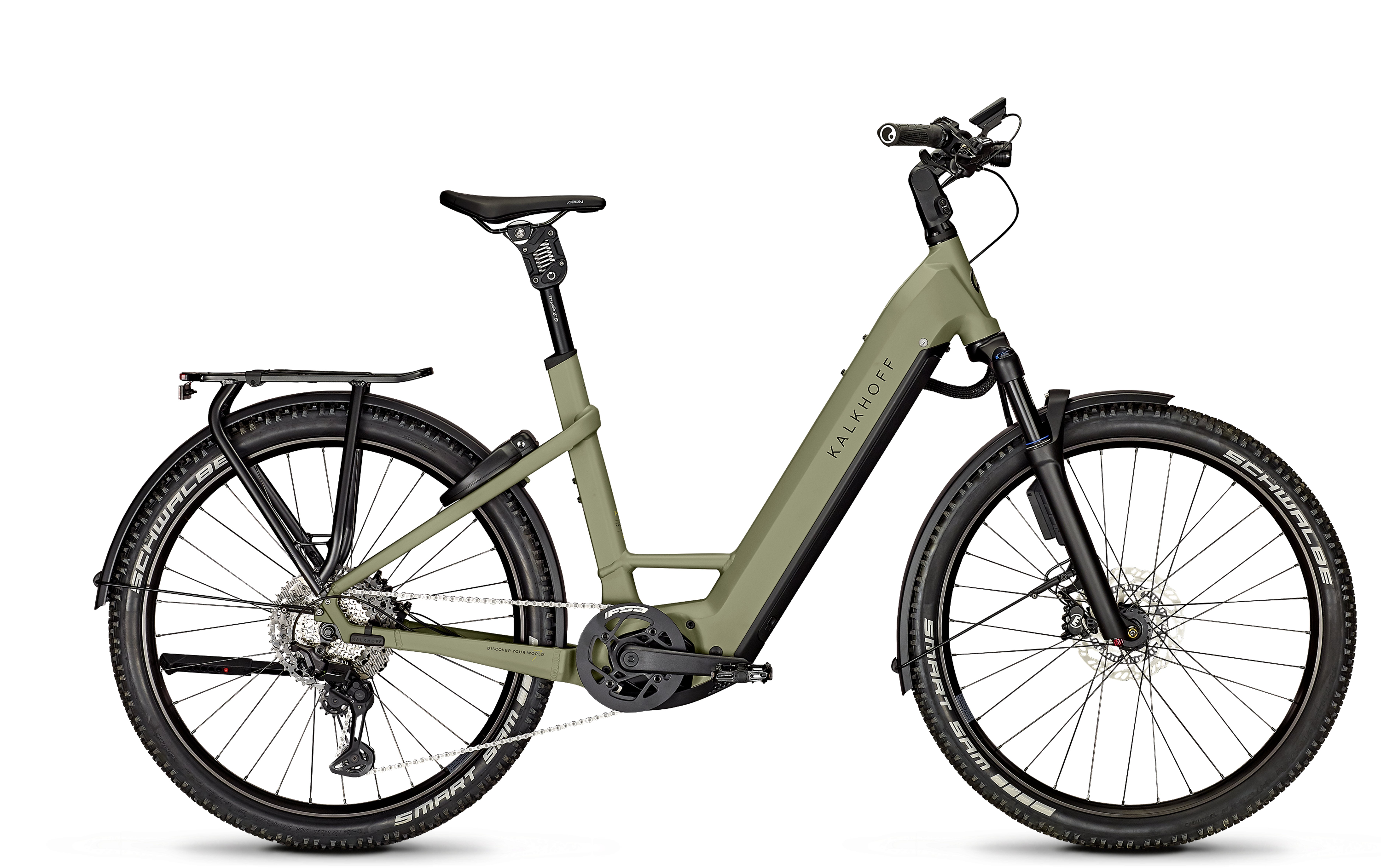 Kalkhoff Entice 7.B Advance+ ABS urbangreen matt 2024 - Sähköpyörä Hardtail Maastopyörä Matala pääsy