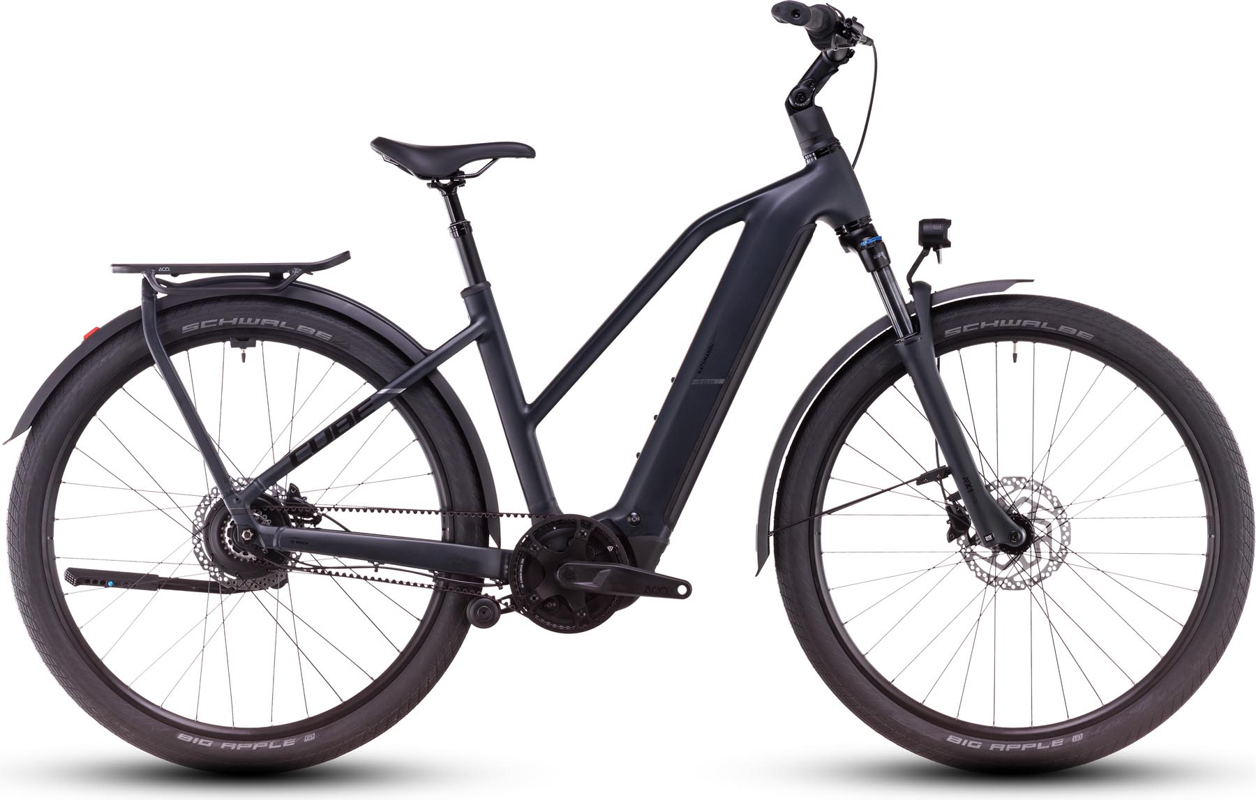 Cube Kathmandu Hybrid Comfort Pro 800 night n chrome 2025 - Sähköpyörä Trekking Pyörä Naiset