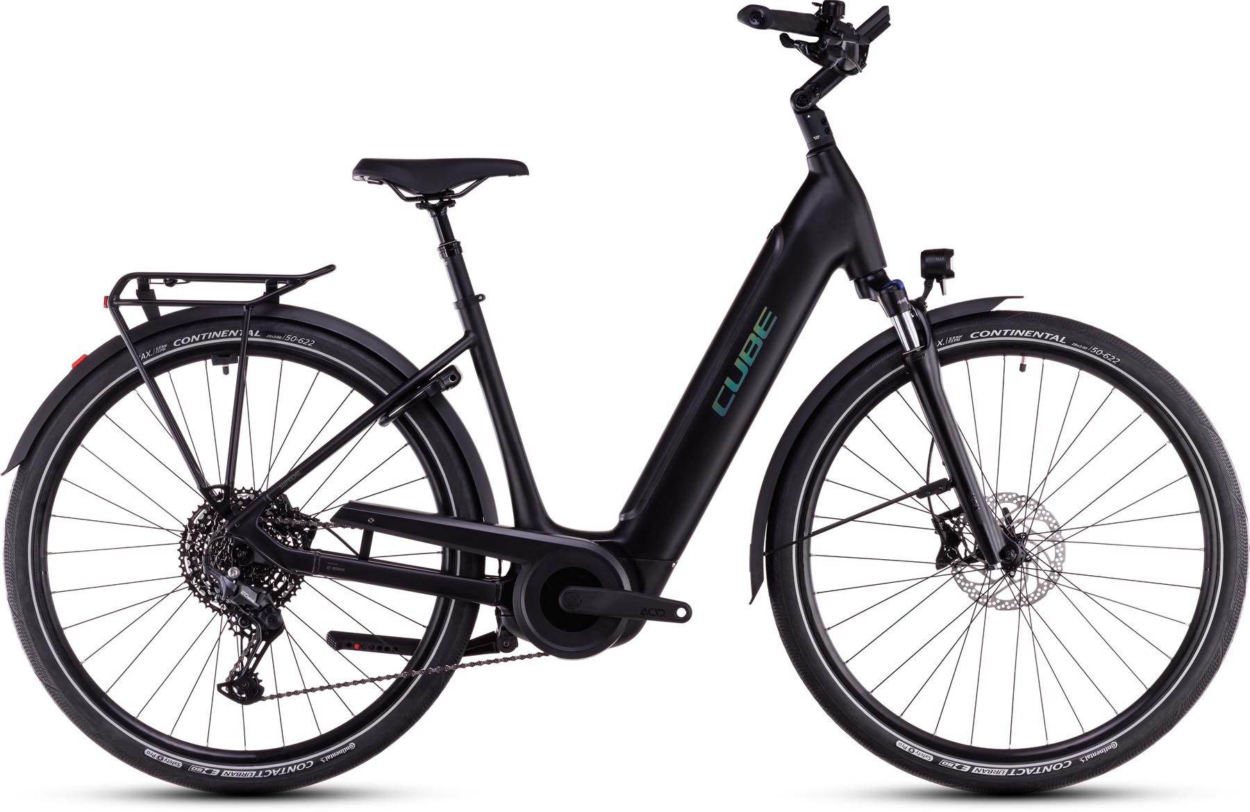 Cube Supreme Hybrid Pro 625 black n spectral 2025 - Sähköpyörä Trekking Pyörä Matala pääsy