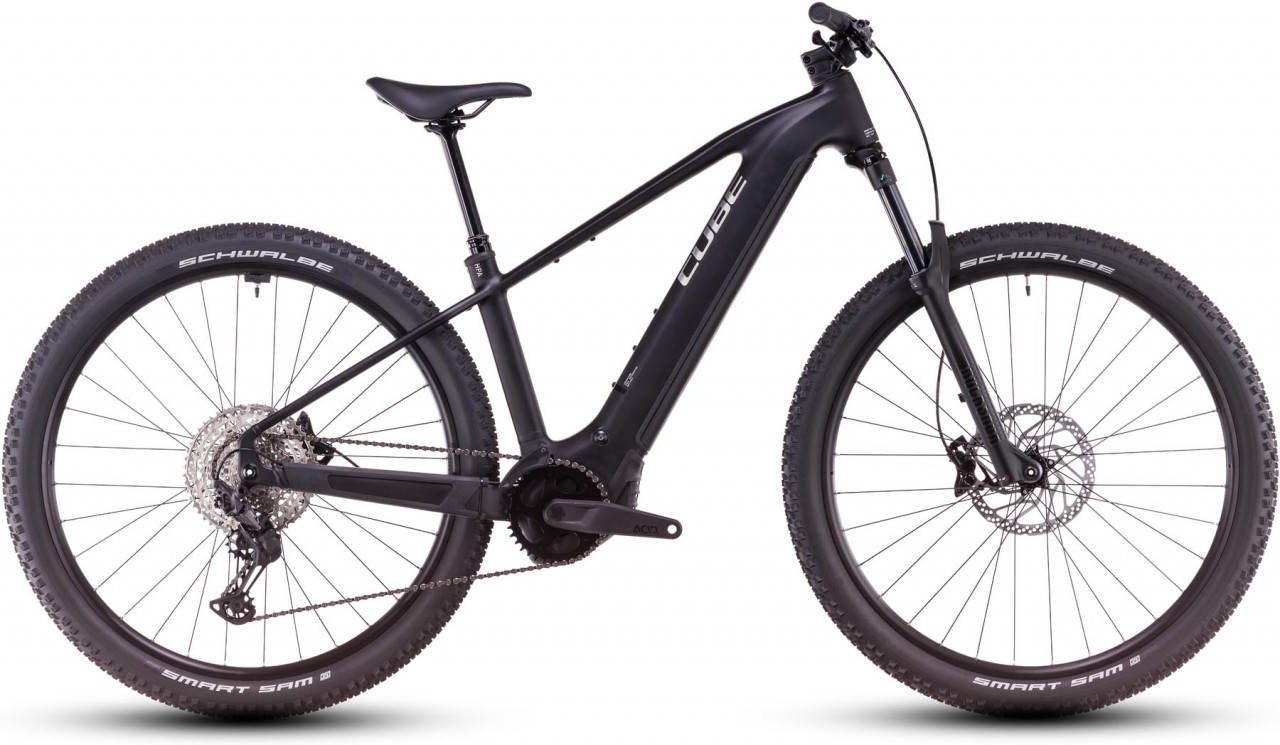 Cube Reaction Hybrid Race 800 black n metal 2025 - Sähköpyörä Hardtail Maastopyörä