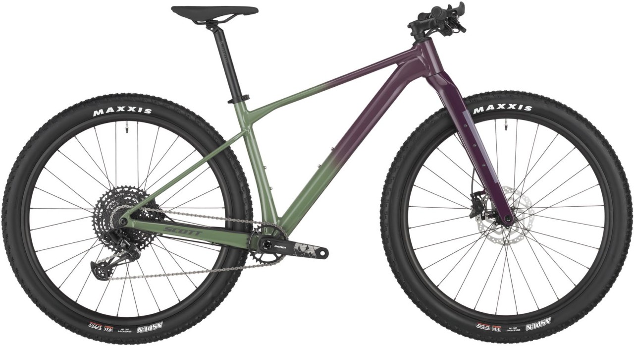 Scott Scale Gravel 20 olivine green / blackberry purple 2025 - Sorapyörä