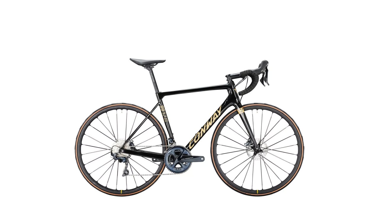 Conway RR 12.0 black metallic / gold metallic 2022 - Carbon Maantiepyörä Miesten