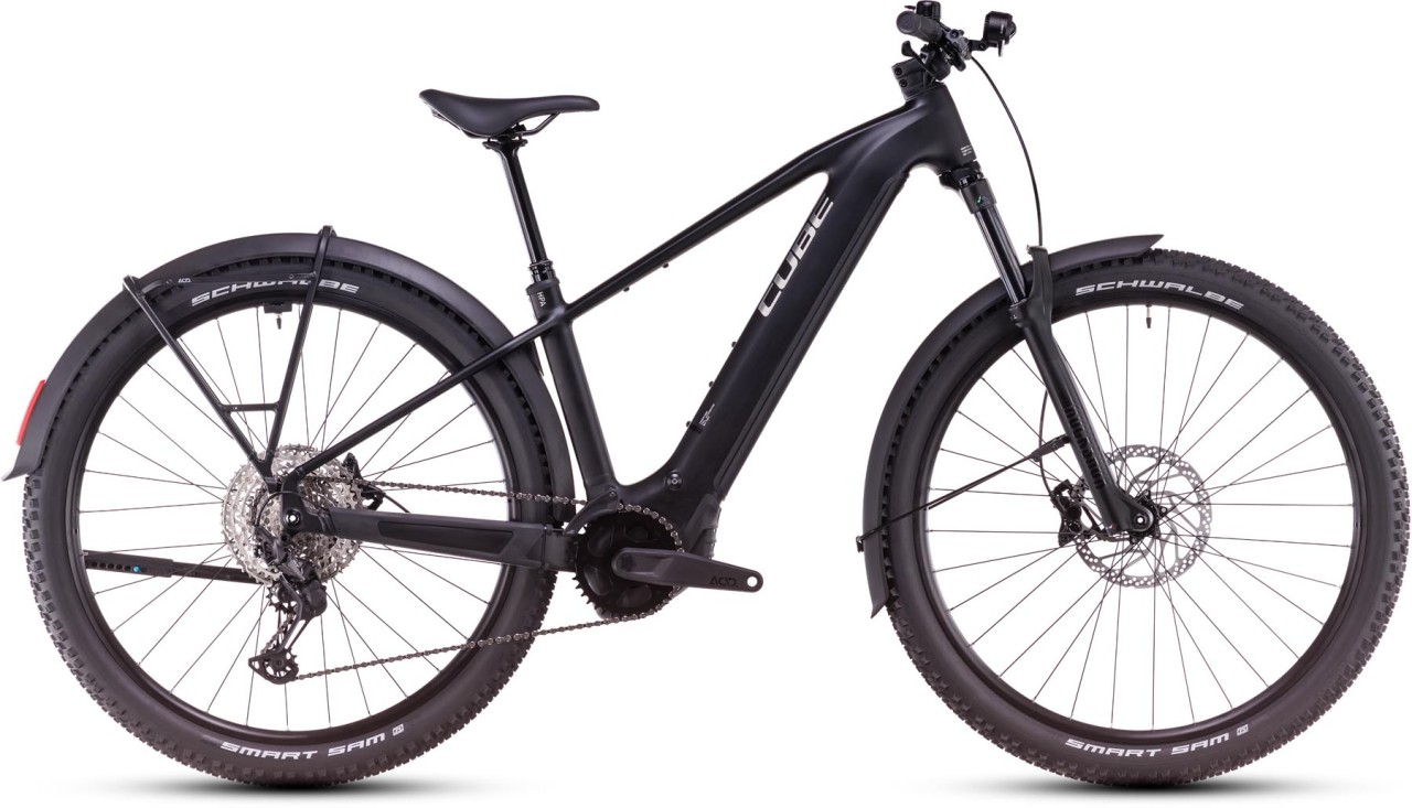 Cube Reaction Hybrid Race Allroad black n metal - Sähköpyörä Hardtail Maastopyörä