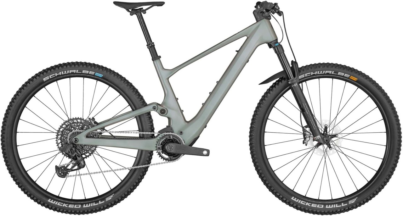 Scott Lumen eRIDE 900 Prism Grey Green 2023 - Sähköpyörä Täysjousitetut Maastopyörä