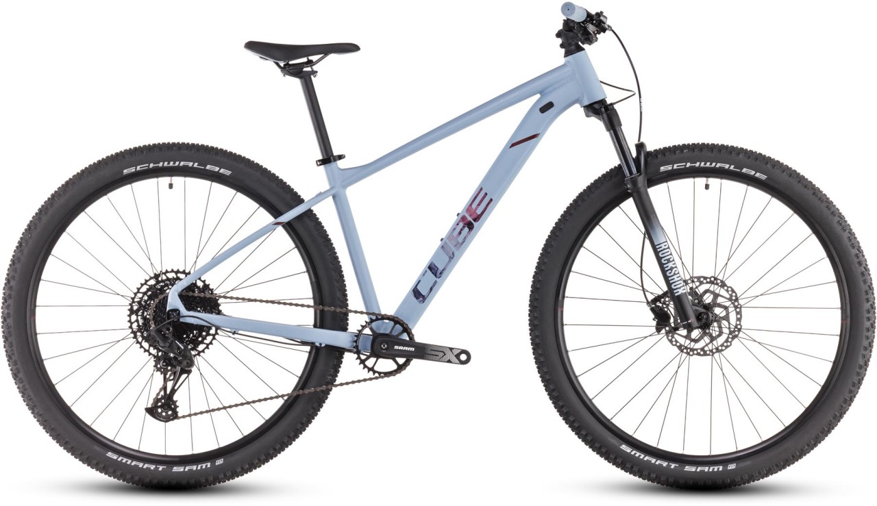 Cube Attention SLX pigeonblue n rubyred 2025 - Hardtail Maastopyörä