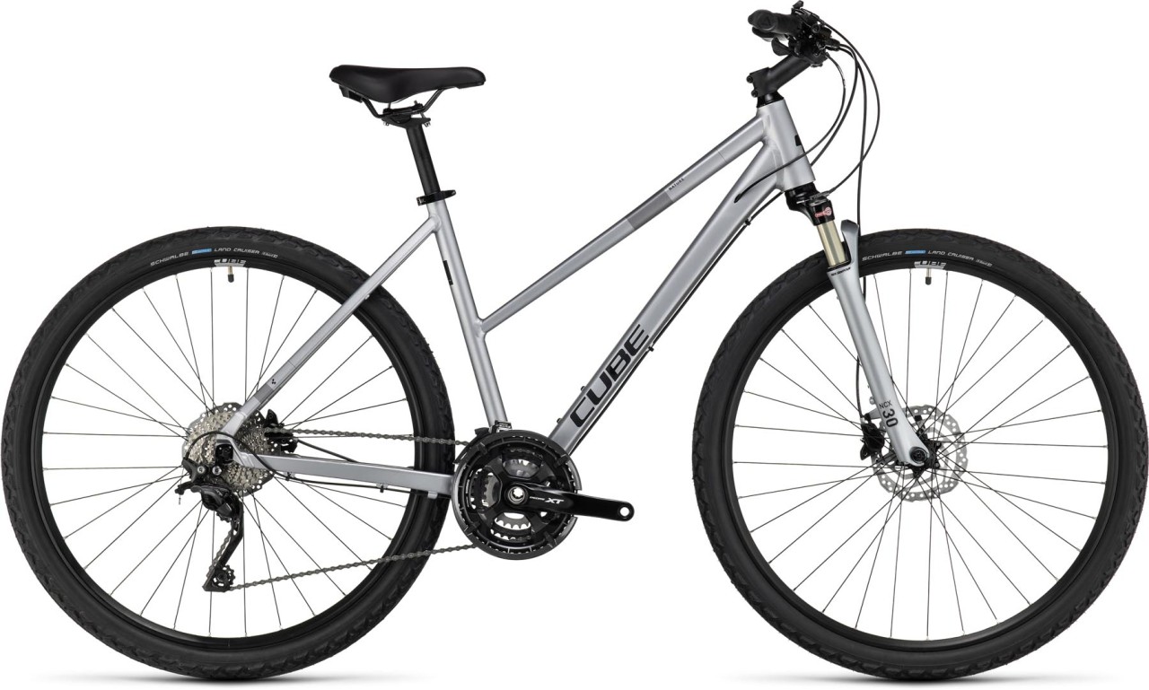 Cube Nature EXC polarsilver n black 2024 - Crossrad Damen