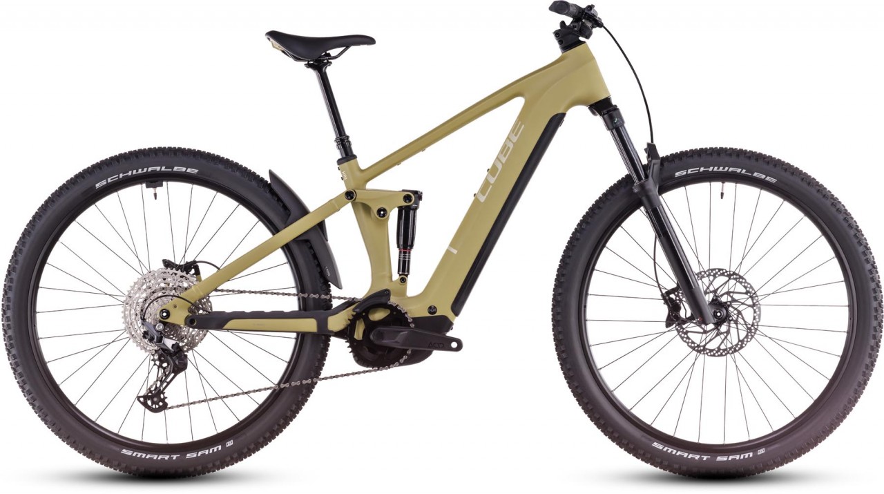 Cube Stereo Hybrid ONE22 Race 800 drygreen n olive 2025 - Sähköpyörä Täysjousitetut Maastopyörä