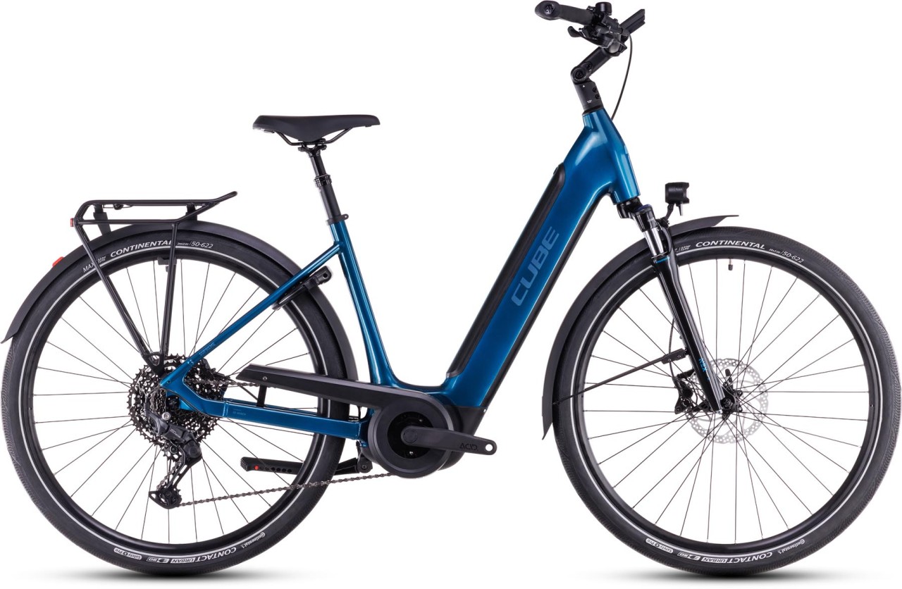 Cube Supreme Hybrid Pro 625 electricblue n blue 2025 - Sähköpyörä Trekking Pyörä Matala pääsy