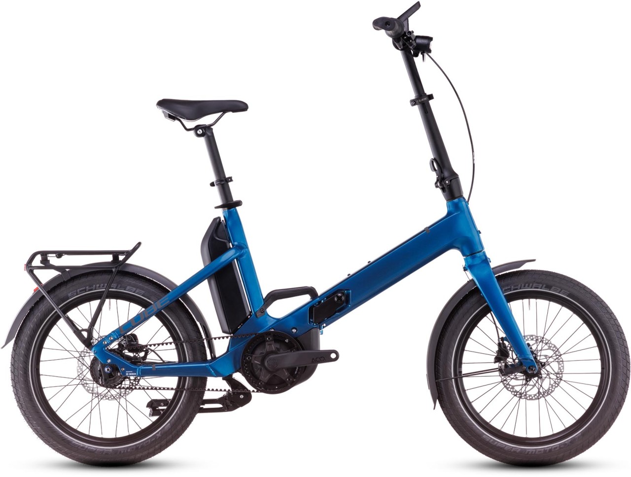 Cube Fold Hybrid Comfort 500 electricblue n reflex 2025 - Sähköpyörä Taittopyörä