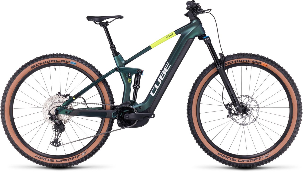 Cube Stereo Hybrid 140 HPC SLX 750 goblin n yellow 2024 - E-Bike Fully Mountainbike