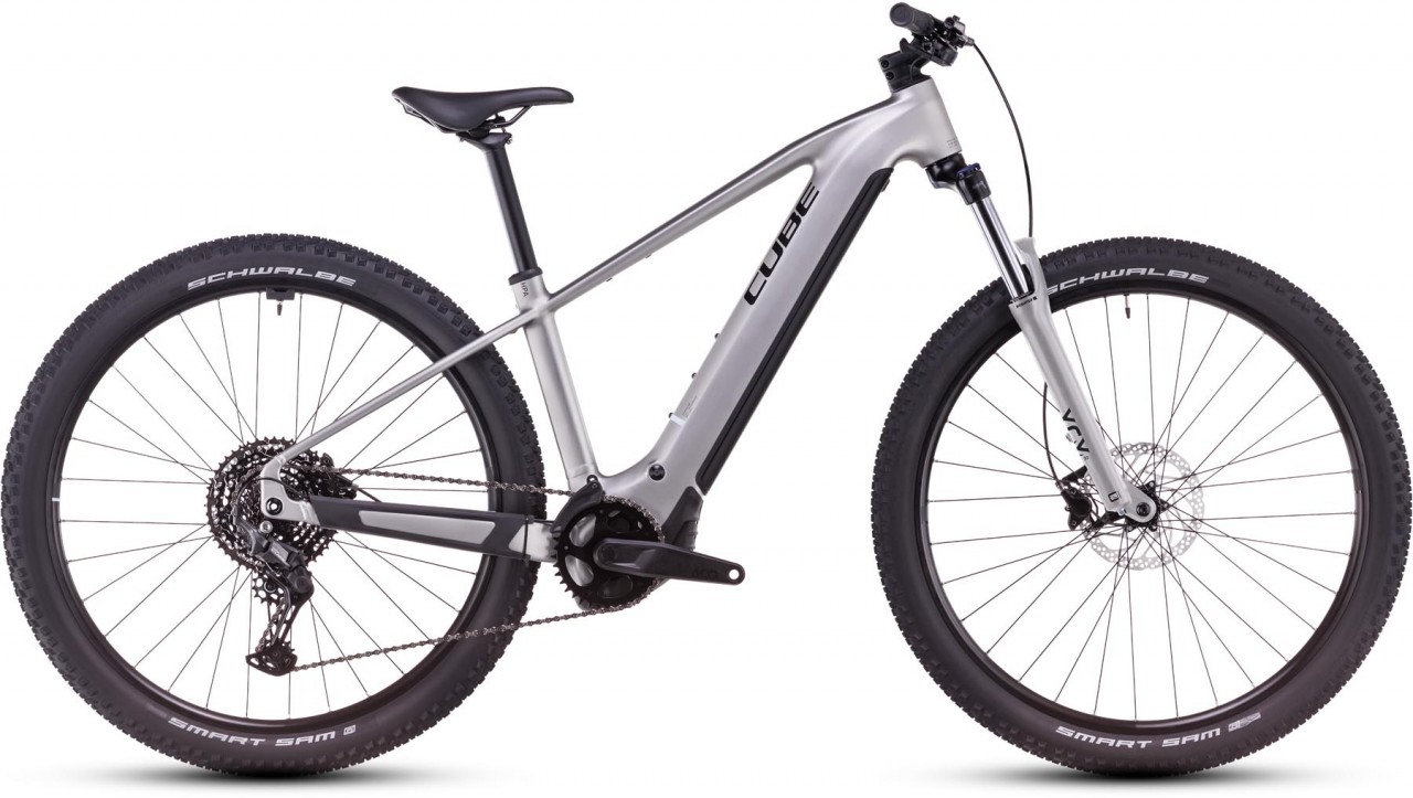 Cube Reaction Hybrid ONE 800 silver n black 2025 - Sähköpyörä Hardtail Maastopyörä