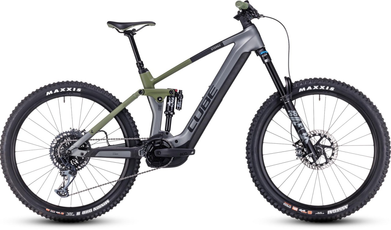 Cube Stereo Hybrid 160 HPC TM 750 27.5 flashgrey n olive 2024 - E-Bike Fully Mountainbike