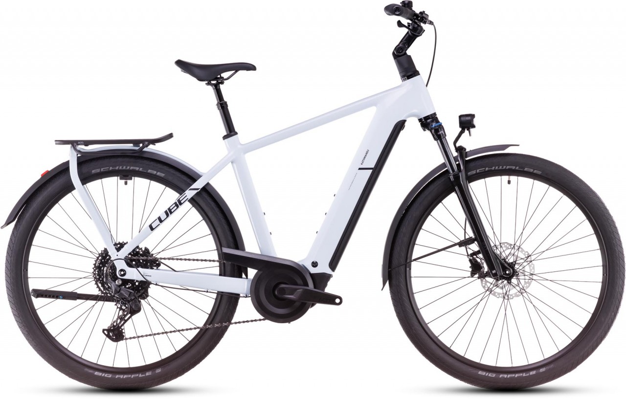 Cube Kathmandu Hybrid ONE 800 polarwhite n black 2025 - Sähköpyörä Trekking Pyörä Miesten