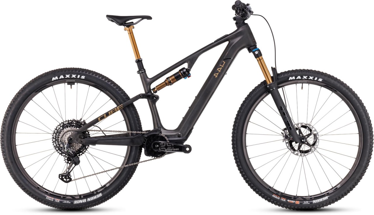 Cube AMS Hybrid ONE44 C:68X SLT 400X 29 carbon n golddust 2025 - Sähköpyörä Täysjousitetut Maastopyörä