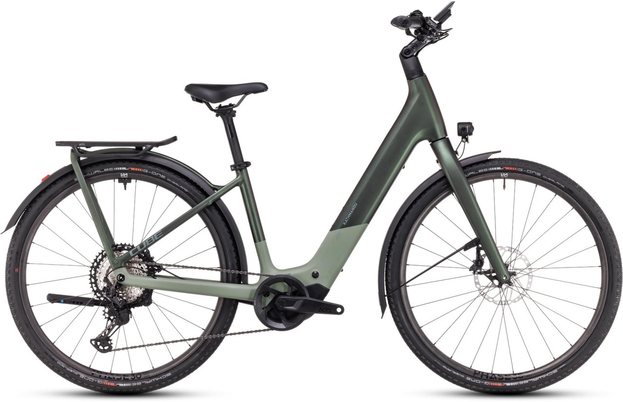 Cube Kathmandu Hybrid C:62 SLT 400X stellar n origanogreen 2025 - Sähköpyörä Trekking Pyörä Matala pääsy