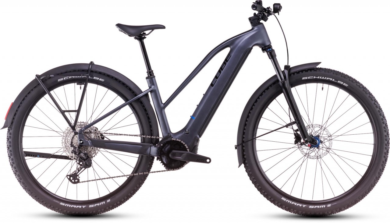 Cube Reaction Hybrid Pro Allroad 800 metallicgrey n black 2025 - Sähköpyörä Hardtail Maastopyörä Naiset