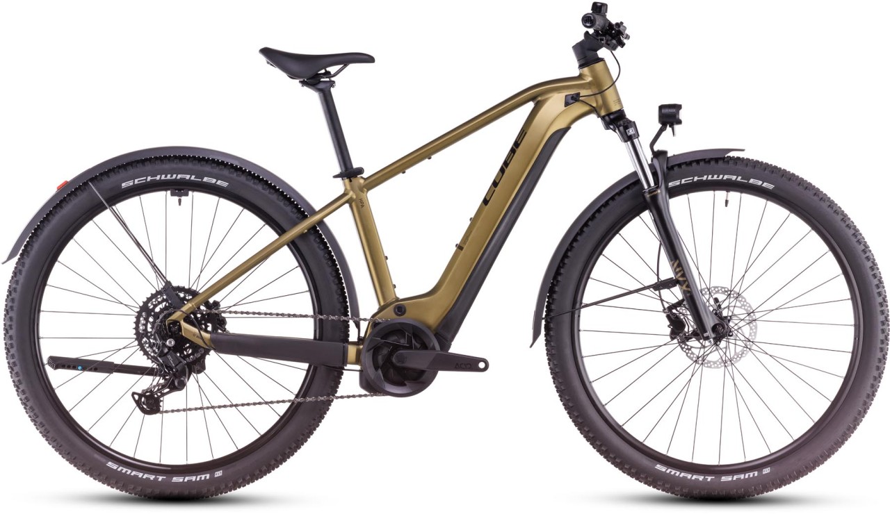 Cube Reaction Hybrid Performance 625 Allroad goldenlime n black 2025 - Sähköpyörä Hardtail Maastopyörä