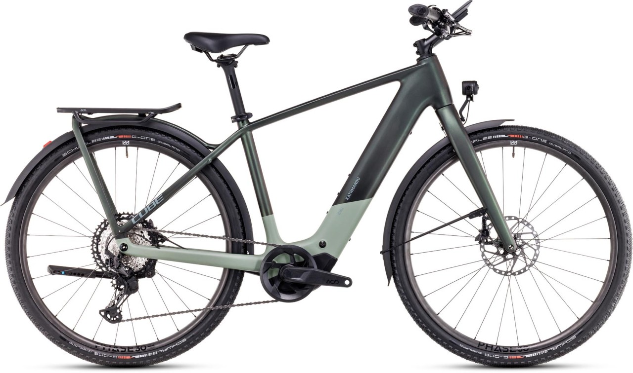 Cube Kathmandu Hybrid C:62 SLT 400X stellar n origanogreen 2025 - Sähköpyörä Trekking Pyörä Miesten