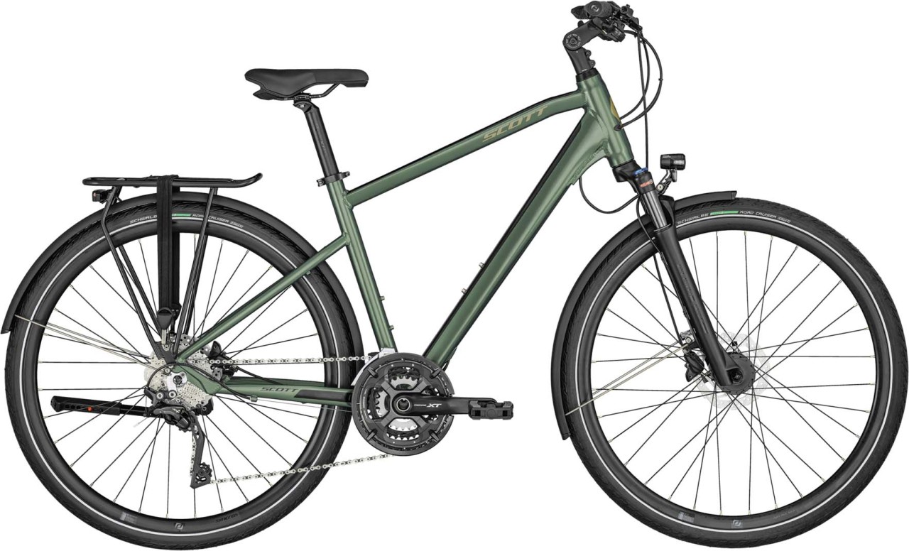 Scott Sub Sport 10 Men Malachite Green 2023 - Trekking Pyörä Miesten